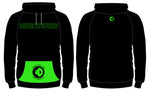 Black and Green Unisex Hoodie with Logo on Pocket