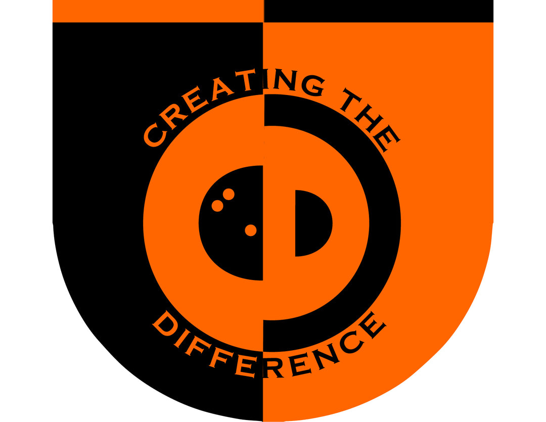 Split Orange Bowling Ball Bag